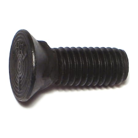 Midwest Fastener Plow Bolt, 7/16"-14 Thrd Sz, 1-1/4" L, Flat Head, Steel, Plain, 8 PK 70505